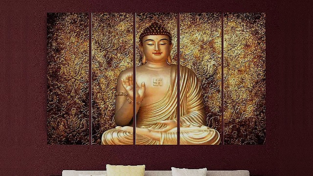 仏教アート 大きめ 木製フレーム付き 61WA+7ZiRCL.jpg